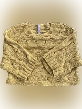 MarlaWynne Cropped Loose Knit Sweater
